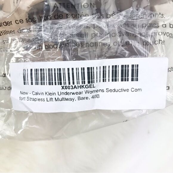 Calvin Klein Seductive Comfort Strapless Lift Multi-way Bra -NEW with tags - Picture 6 of 13